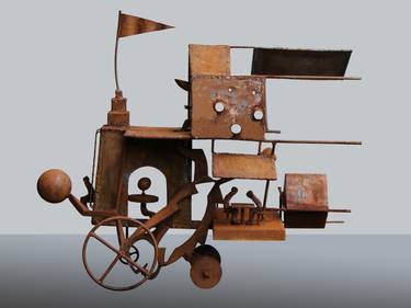 Original Dada People Sculpture by Frans Muhren