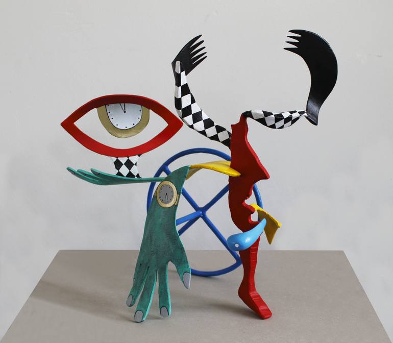 Original Dada Time Sculpture by Frans Muhren
