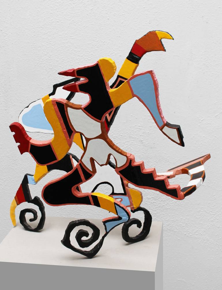 Original Dada People Sculpture by Frans Muhren