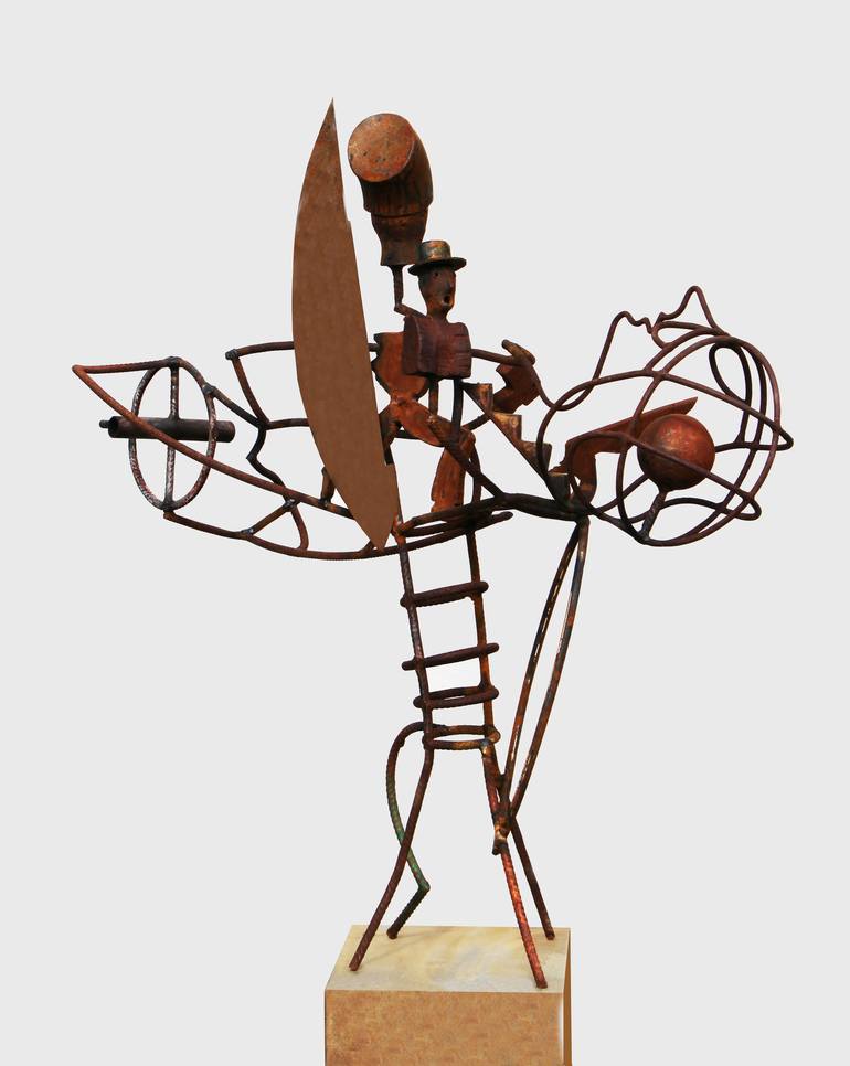 Original Aeroplane Sculpture by Frans Muhren