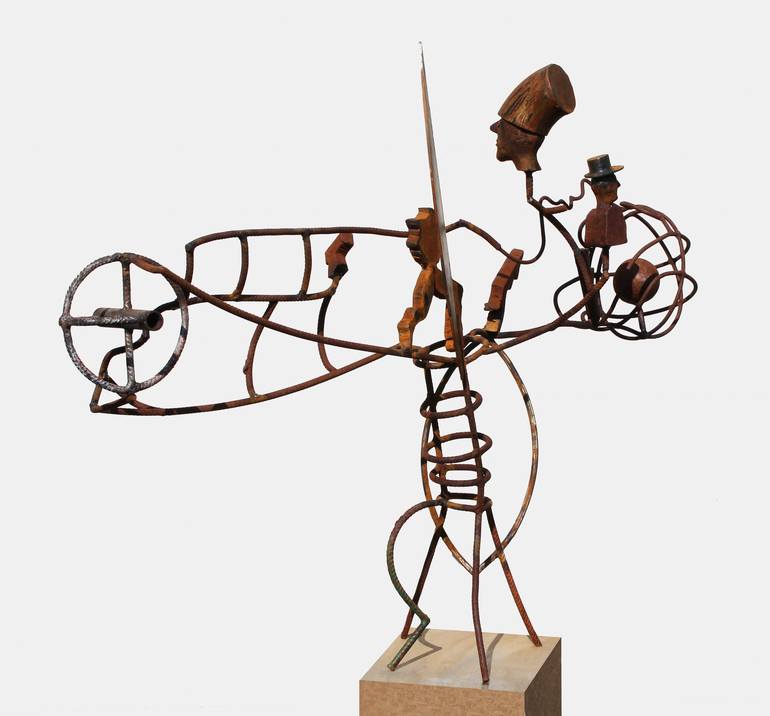 Original Dada Aeroplane Sculpture by Frans Muhren