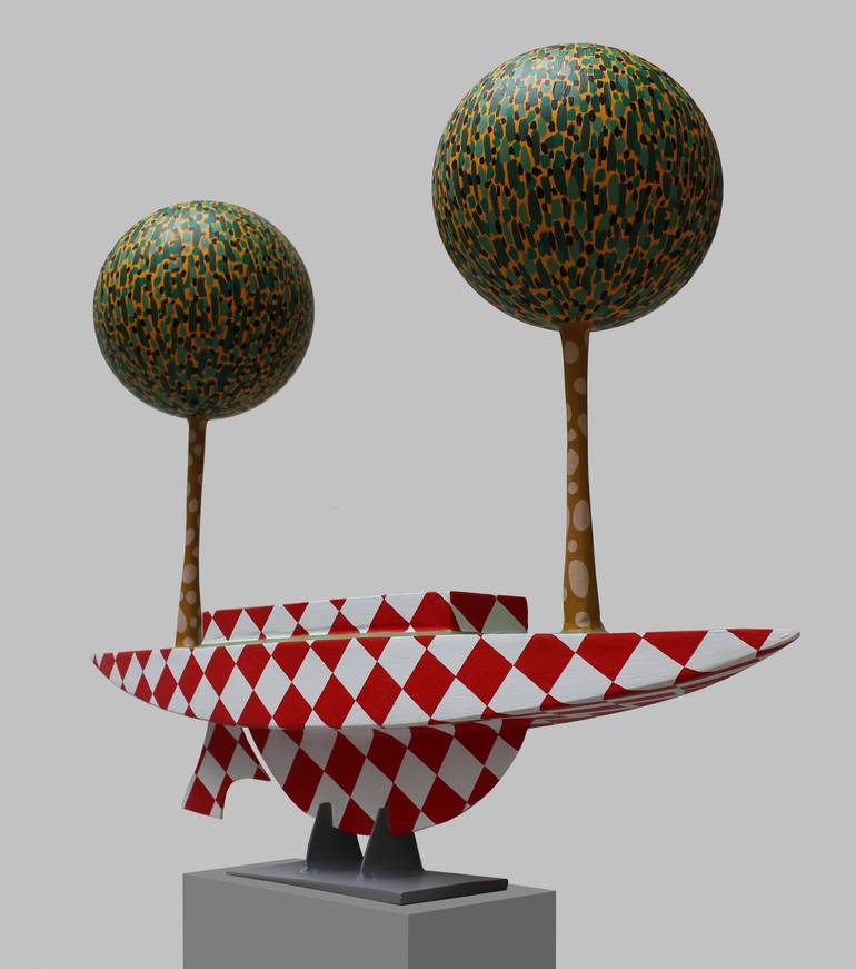 Original Surrealism Boat Sculpture by Frans Muhren