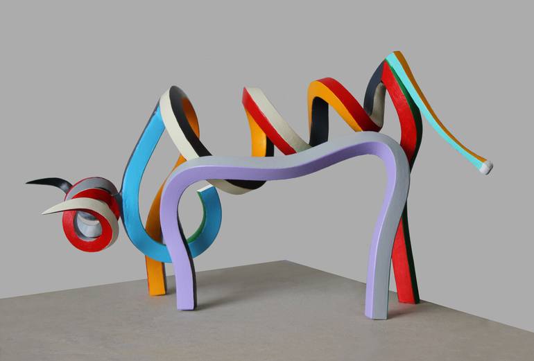 Original Abstract Animal Sculpture by Frans Muhren