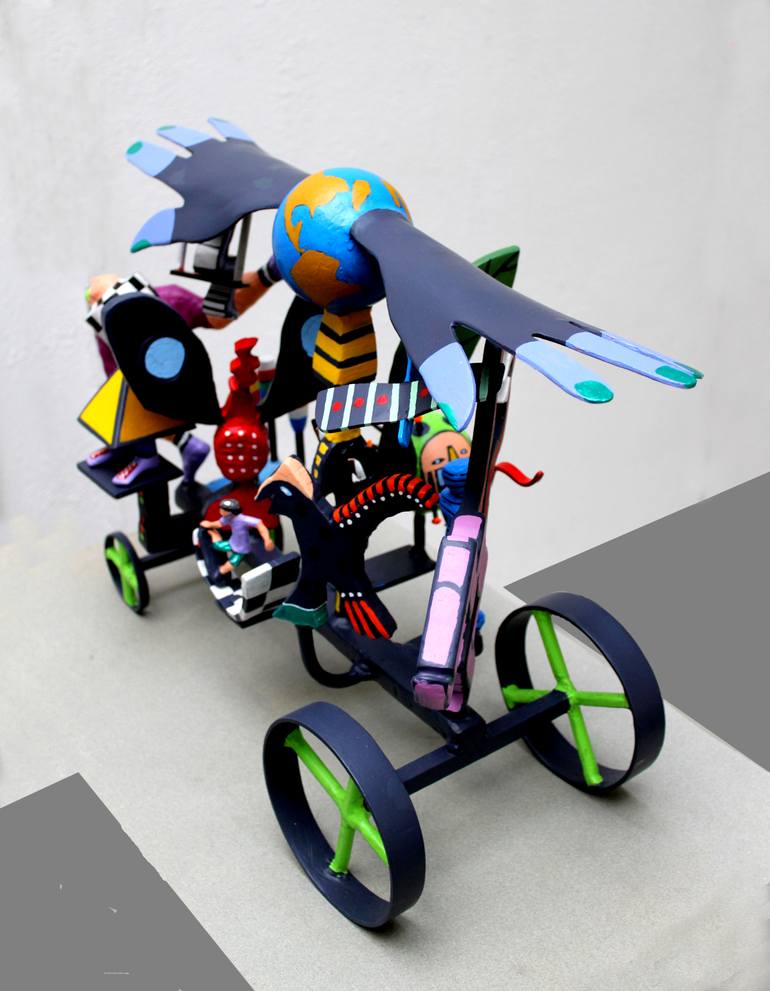 Original Surrealism Fantasy Sculpture by Frans Muhren