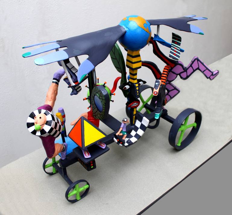 Original Surrealism Fantasy Sculpture by Frans Muhren