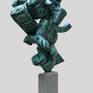 I had some leftovers from the two Top Dogs sculptures and started to play with the forms making use of coincidence. An abstract image of wrestling appeared.
