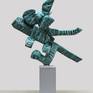 I had some leftovers from the two Top Dogs sculptures and started to play with the forms making use of coincidence. An abstract image of wrestling appeared.
