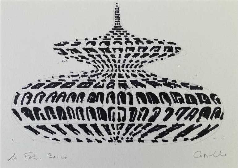 Original Black & White Architecture Drawing by Gianluca Cavallo