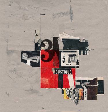 Original Abstract Typography Collage by Micosch Holland