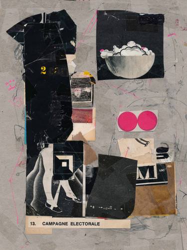 Original Dada Abstract Collage by Micosch Holland