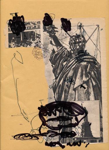 Original Abstract Politics Collage by Micosch Holland