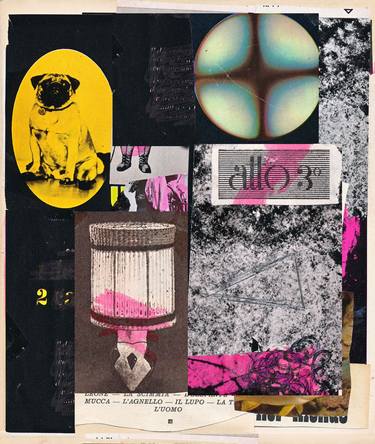 Original Abstract Animal Collage by Micosch Holland