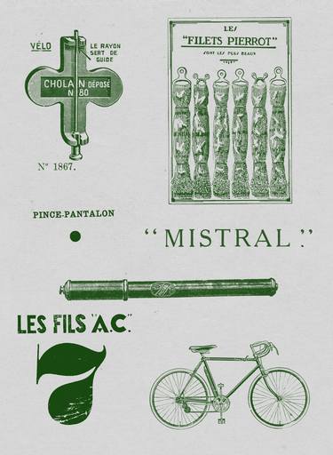 Print of Dada Bicycle Printmaking by Micosch Holland