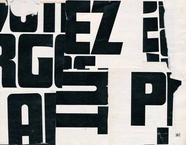 Print of Abstract Typography Printmaking by Micosch Holland