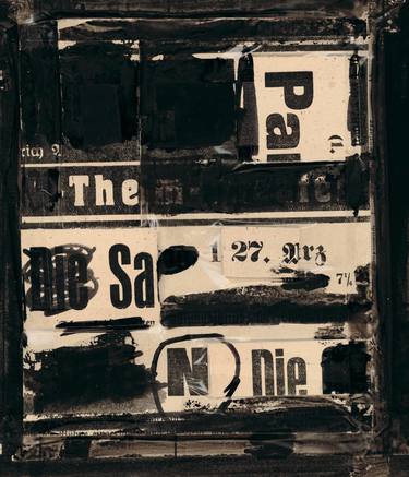 Print of Abstract Typography Mixed Media by Micosch Holland