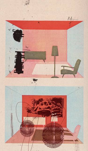 Original Dada Interiors Mixed Media by Micosch Holland