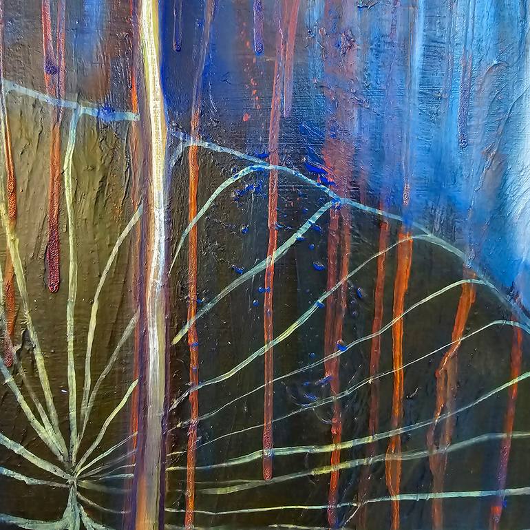 Original Abstract Floral Painting by Cedar Lee