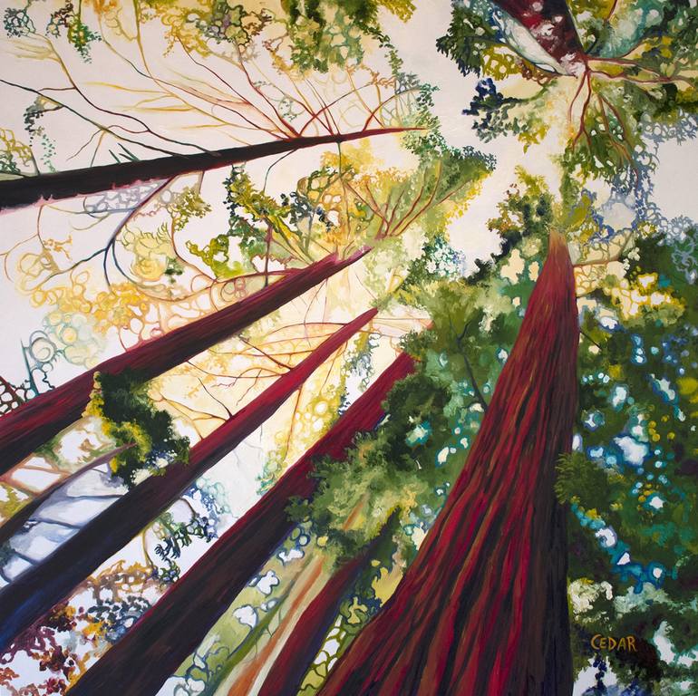 Kaleidoscopic Forest Painting by Cedar Lee | Saatchi Art