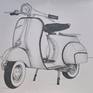 Collection Vespa & Lambretta drawings on paper