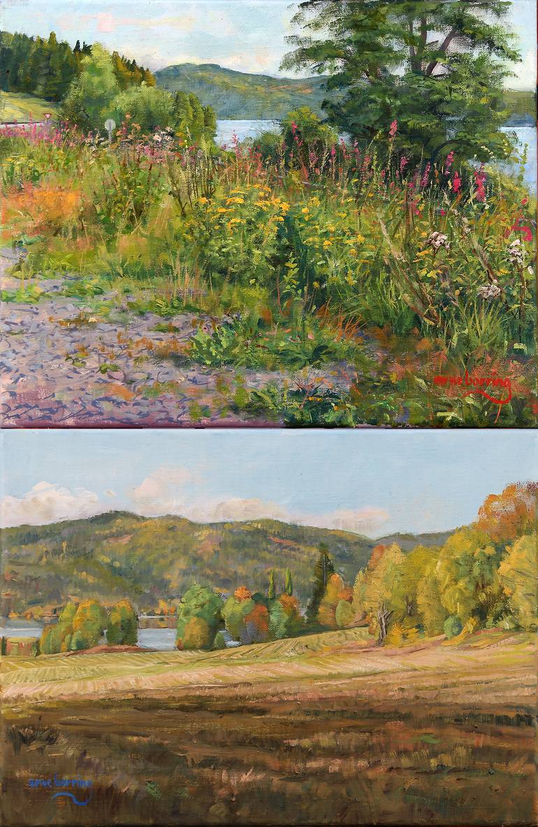 Original Figurative Landscape Painting by Arne Borring