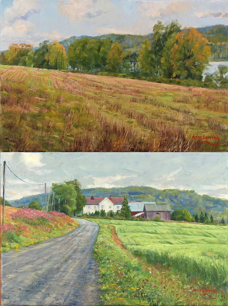 Original Figurative Landscape Painting by Arne Borring