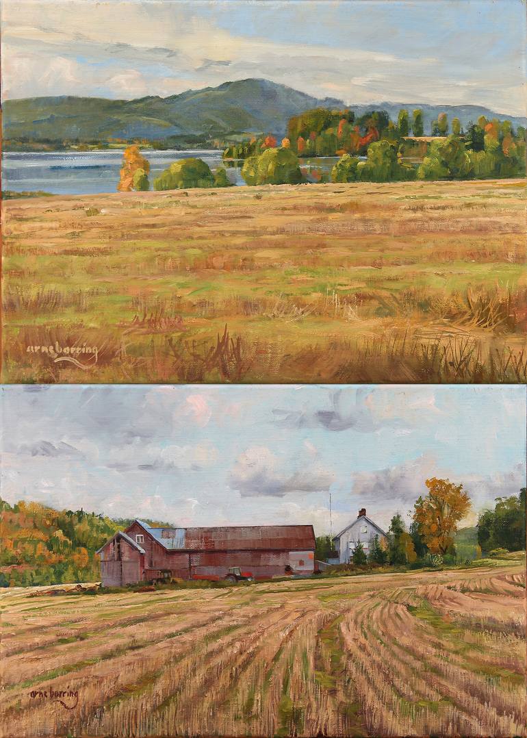 Original Figurative Landscape Painting by Arne Borring
