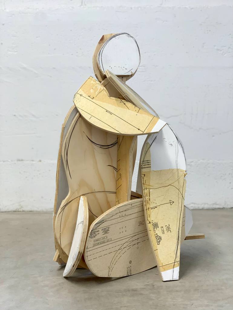 Original Cubism Abstract Sculpture by Heidi Lanino