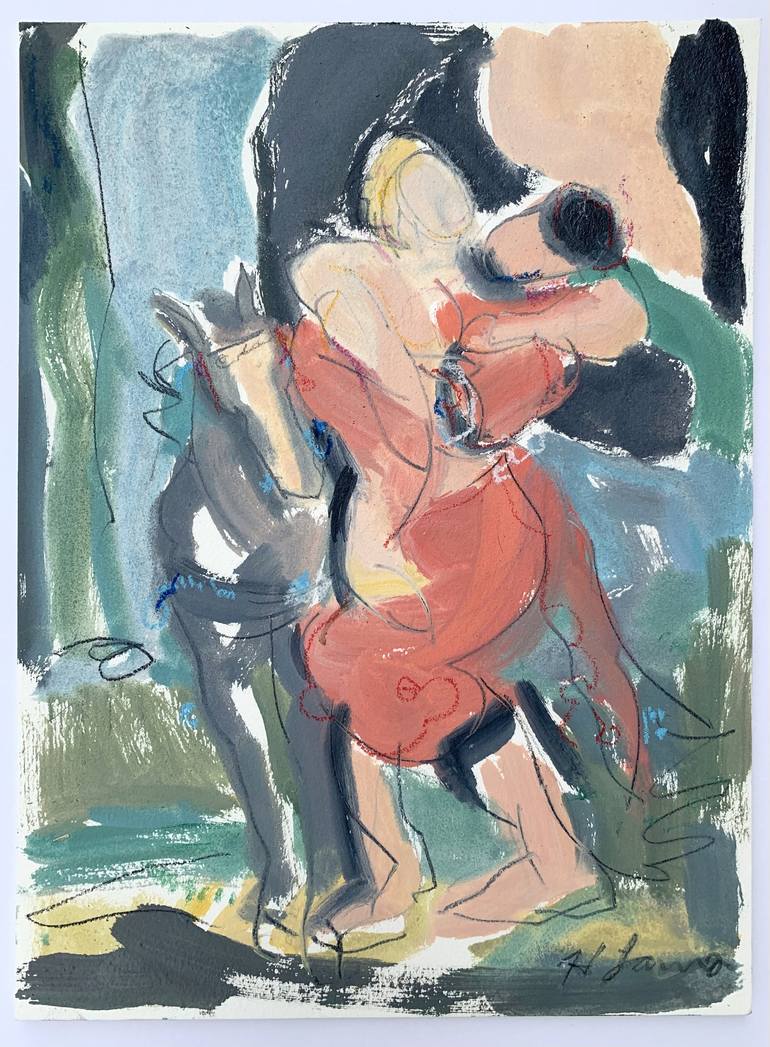 Original Abstract Expressionism Abstract Drawings by Heidi Lanino