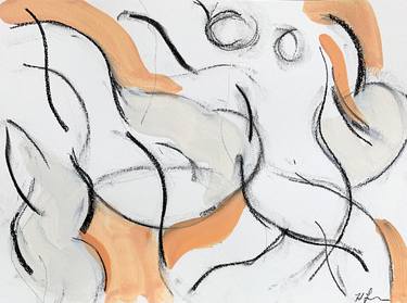 Gestural Dance in Orange II thumb