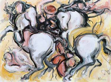 Original Abstract Horse Paintings by Heidi Lanino