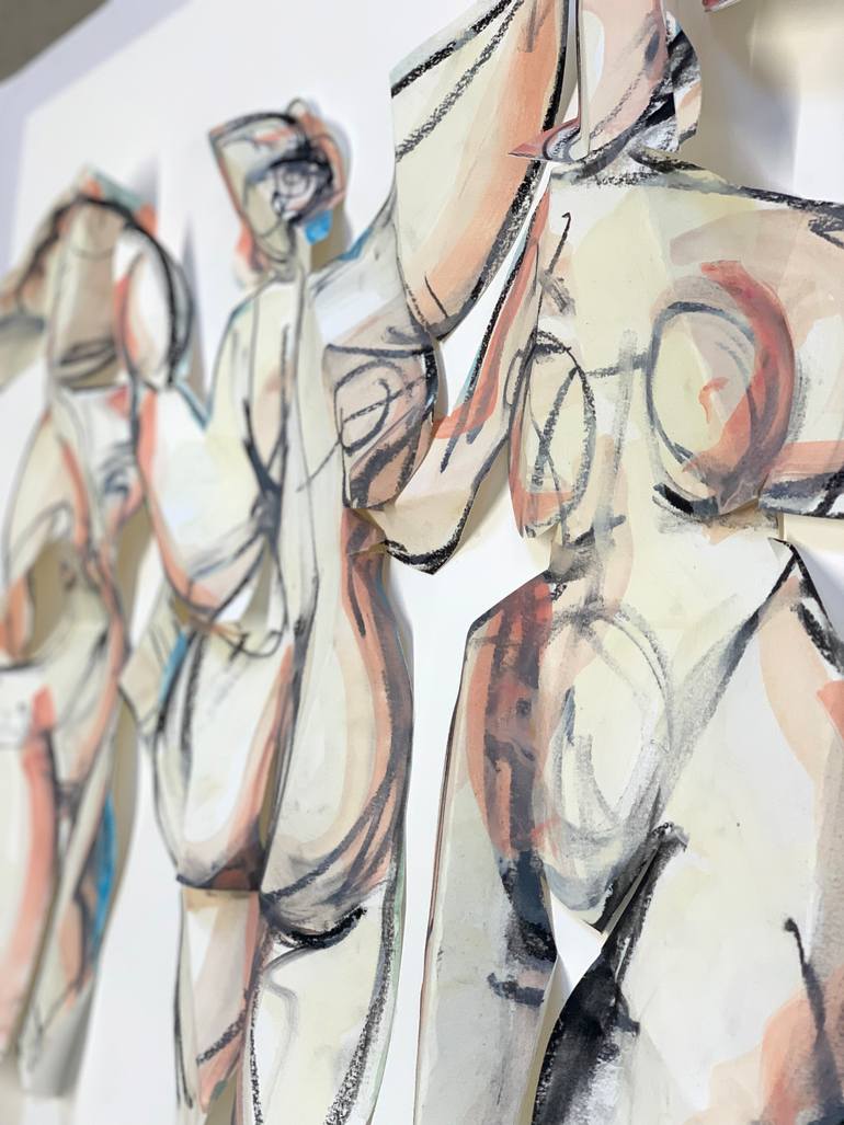 Original Abstract Women Mixed Media by Heidi Lanino