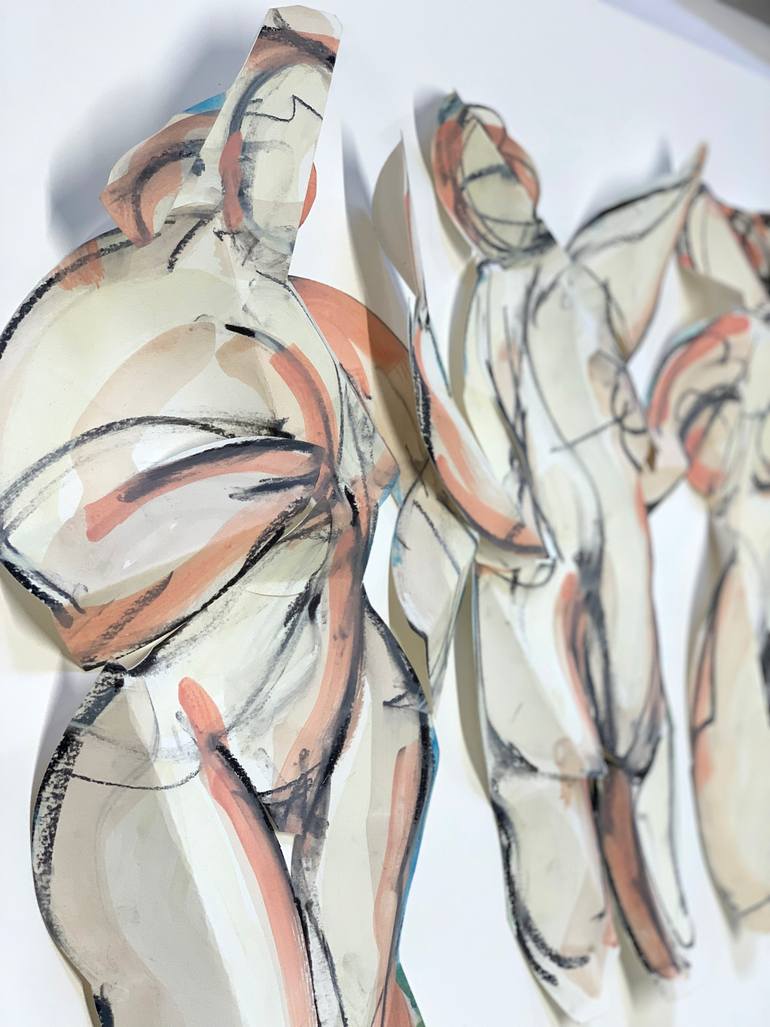 Original Abstract Women Mixed Media by Heidi Lanino