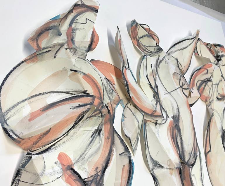 Original Abstract Women Mixed Media by Heidi Lanino