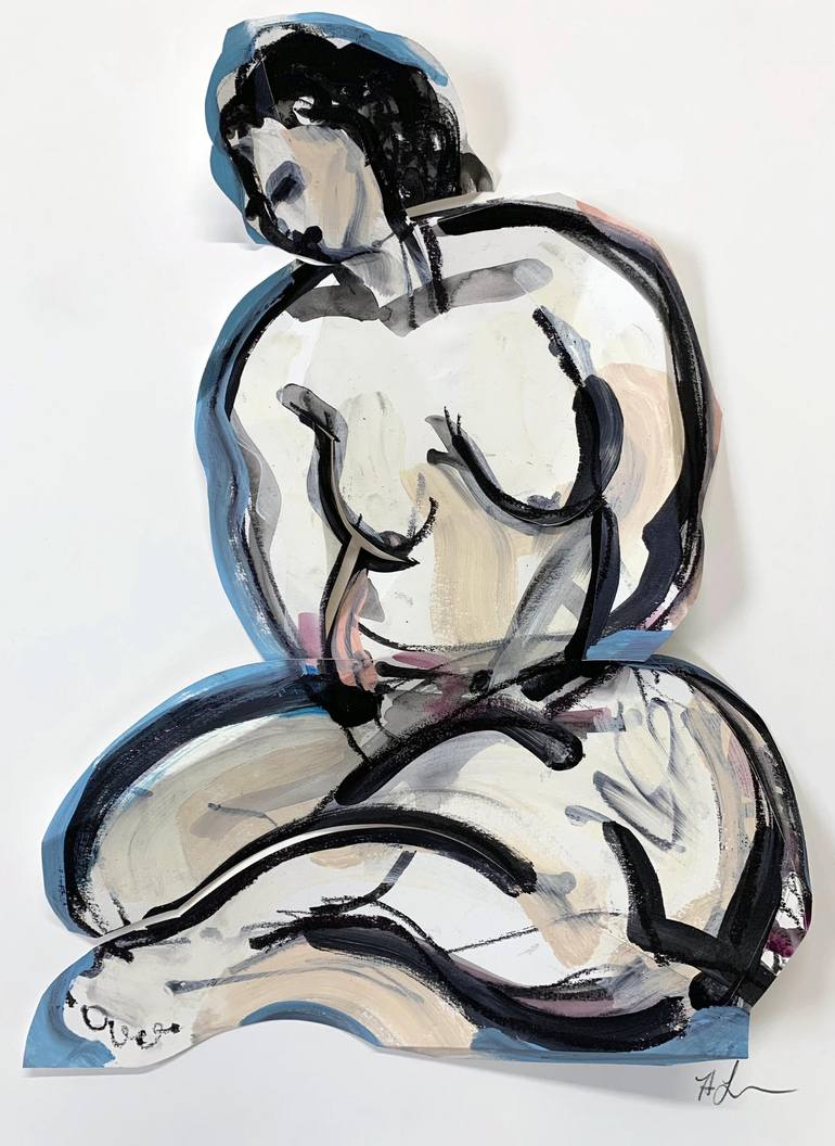 Original Abstract Women Mixed Media by Heidi Lanino