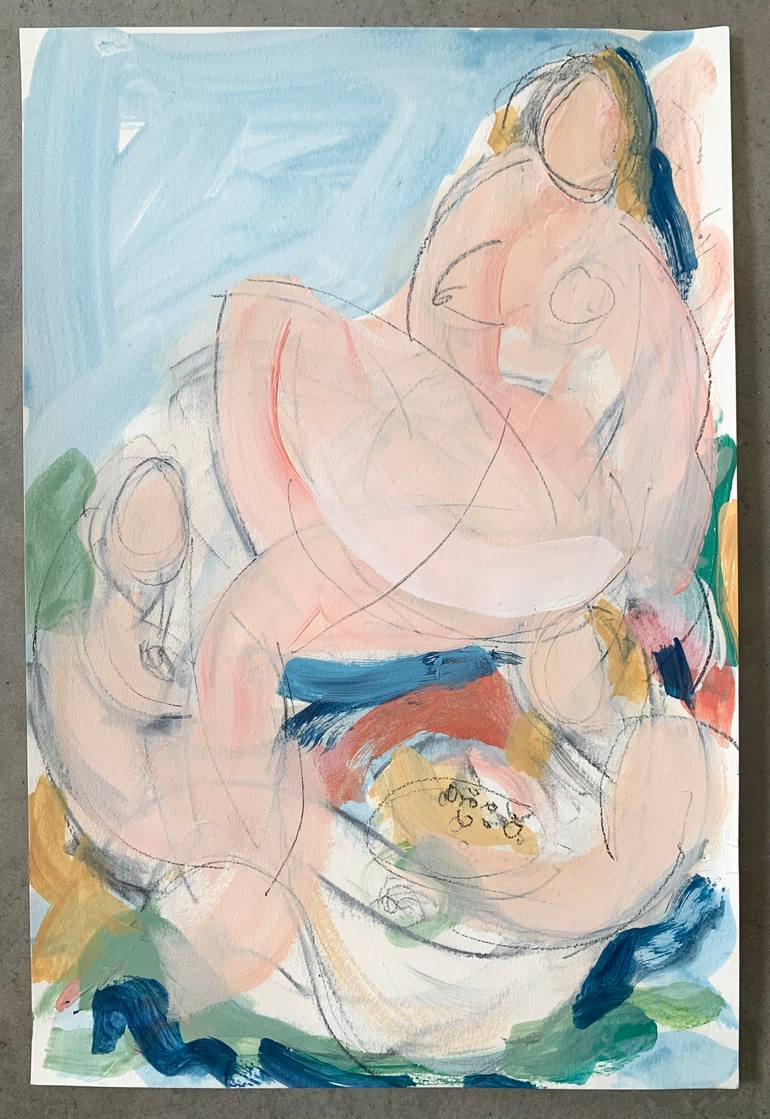 Original Classicism Women Painting by Heidi Lanino