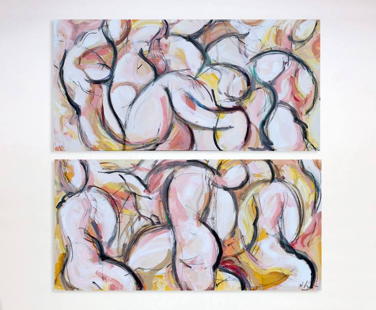 Original Abstract Expressionism Abstract Painting by Heidi Lanino