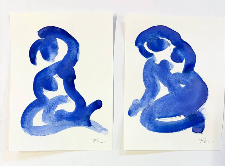 Original Abstract Women Painting by Heidi Lanino