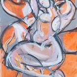 Embrace in Orange II by Heidi Lanino
