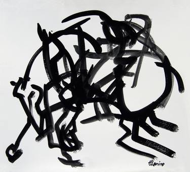 Print of Abstract Horse Drawings by Heidi Lanino