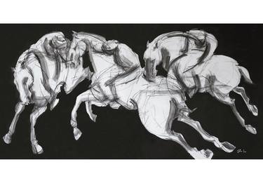 Print of Abstract Horse Paintings by Heidi Lanino