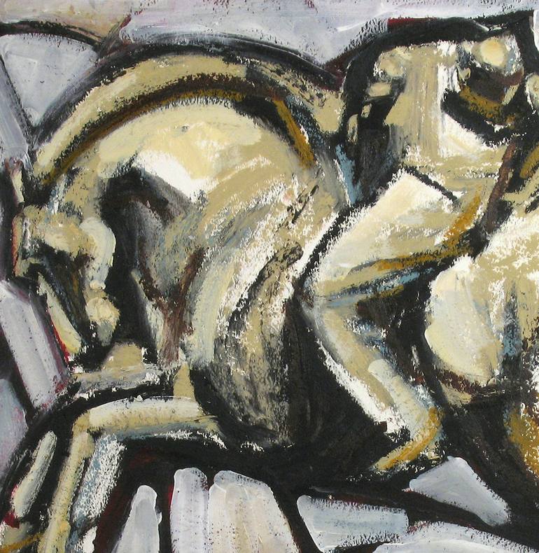 Original Abstract Horse Painting by Heidi Lanino