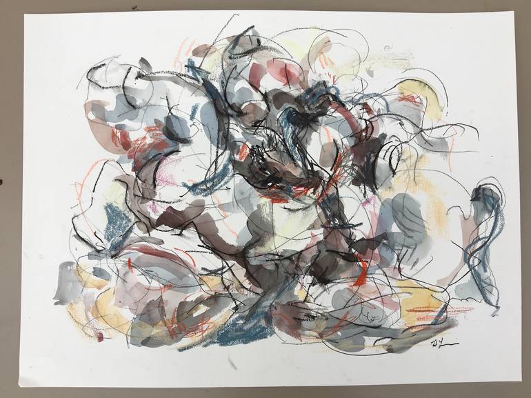 Original Abstract Expressionism Abstract Drawing by Heidi Lanino