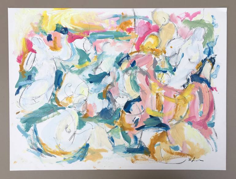 Original Abstract Expressionism Abstract Painting by Heidi Lanino