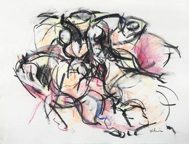 Original Abstract Expressionism Abstract Drawings by Heidi Lanino