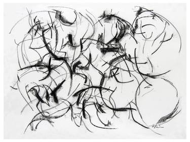 Original Abstract Expressionism Abstract Drawings by Heidi Lanino