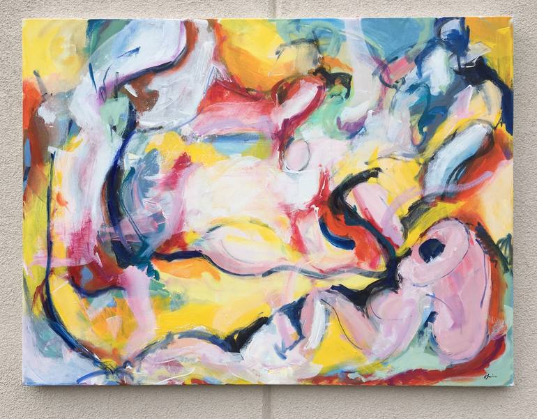 Original Abstract Expressionism Abstract Painting by Heidi Lanino