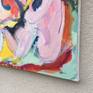 Joy of Life references Matisse’s Bonheur de Vivre, a landscape that functions as a stage filled with sensual figures. My use of color is responsive only to emotional expression and the formal needs of the canvas, not the realities of nature, as with the Fauve canvases.