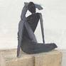 Abstract female figure inspired by the beauty and strength of the feminine form, in a seated gesture. Brutalism, cubistic. Brick base 9 x 5 x 3 can be included.