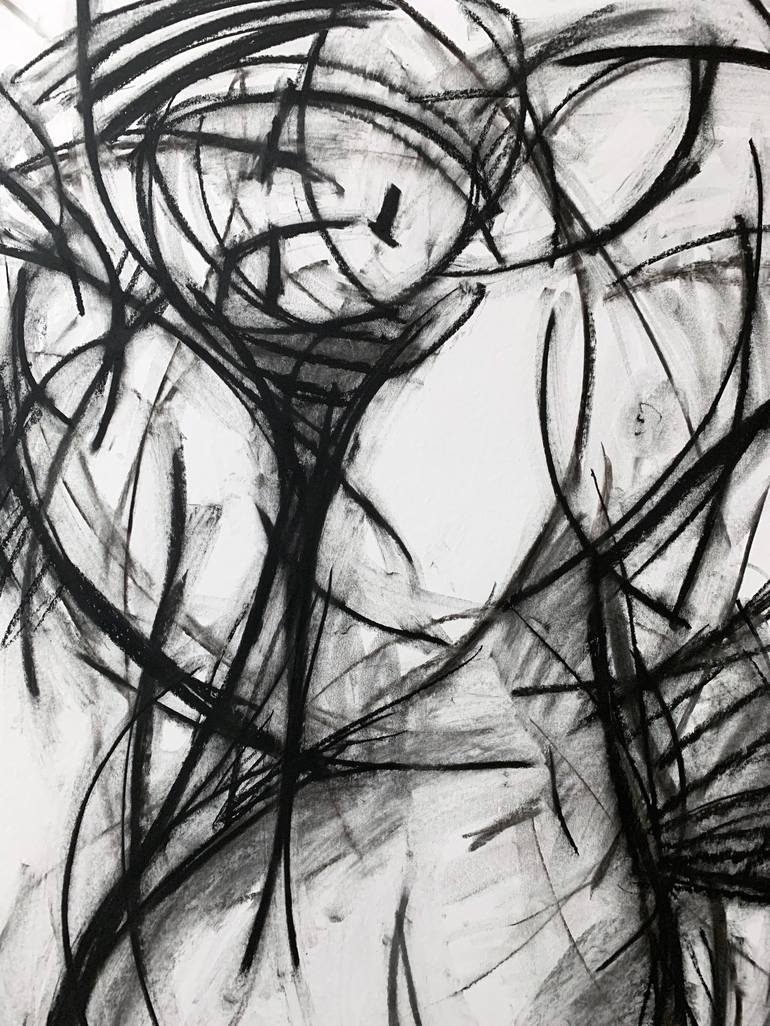 Original Abstract Women Drawing by Heidi Lanino