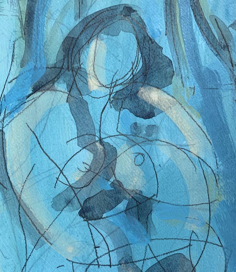 Original Abstract Women Drawing by Heidi Lanino